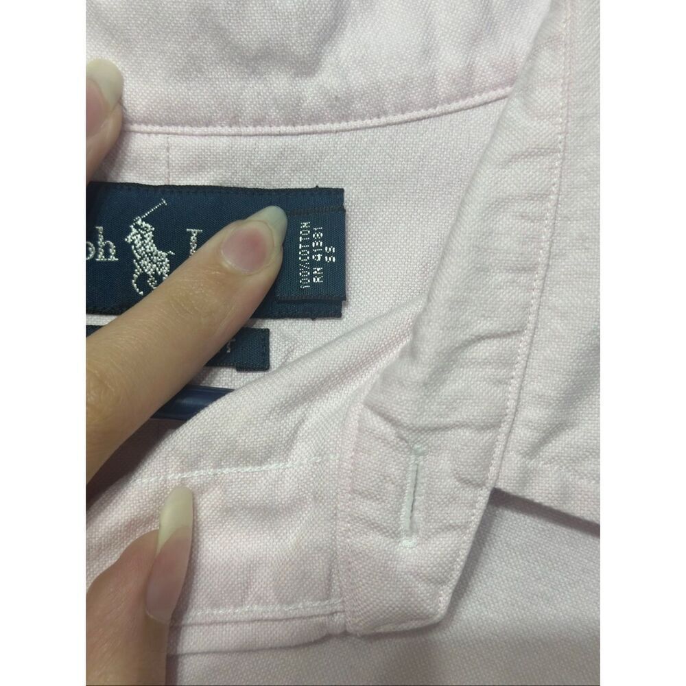 Vintage Ralph Lauren Classic Light Pink Button Up Long Sleeve Shirt Men's - Picture 6 of 11
